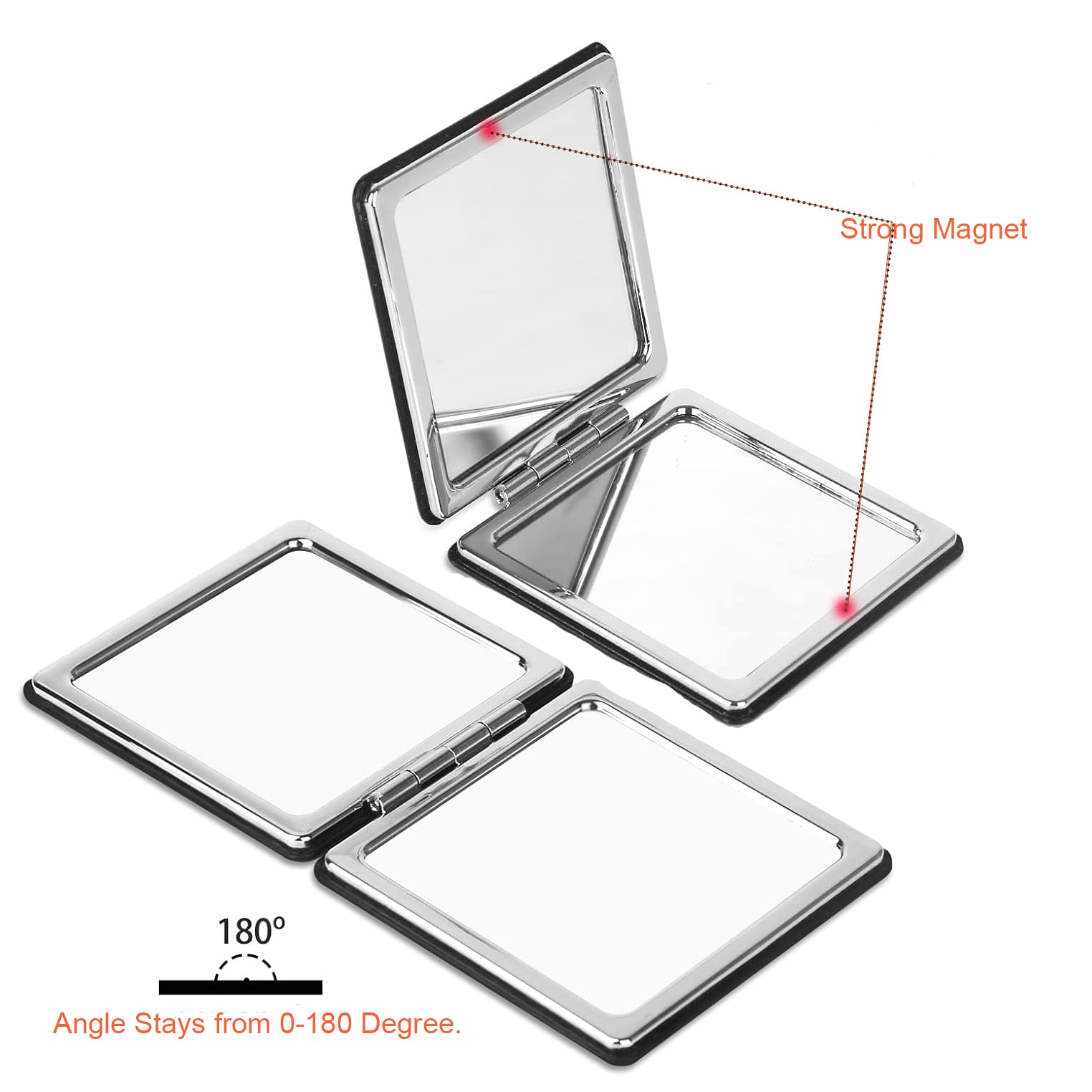 Personalized Butterfly Monogram Compact Mirror | 1X/2X Double-Sided Travel Makeup Mirror for Women