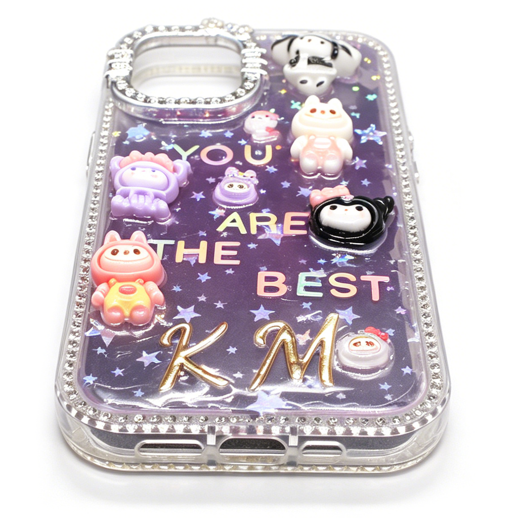 Personalized Initial Handmade Rhinestone Diamond Crystal Cover Case for iPhone Series