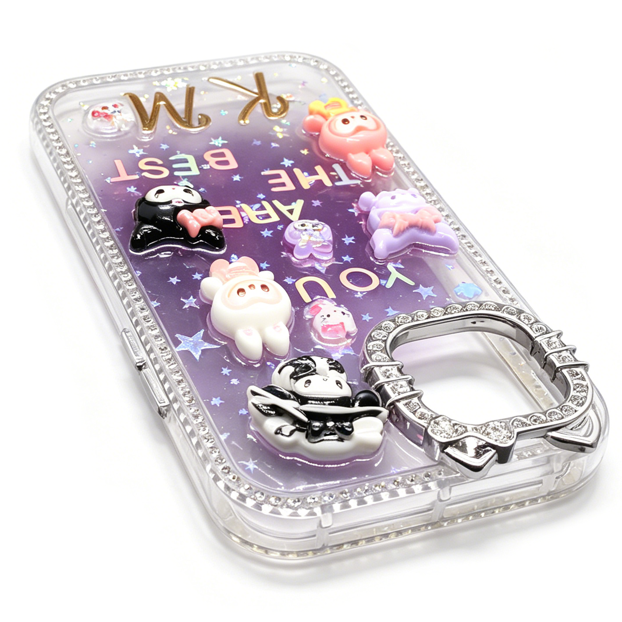 Personalized Initial Handmade Rhinestone Diamond Crystal Cover Case for iPhone Series