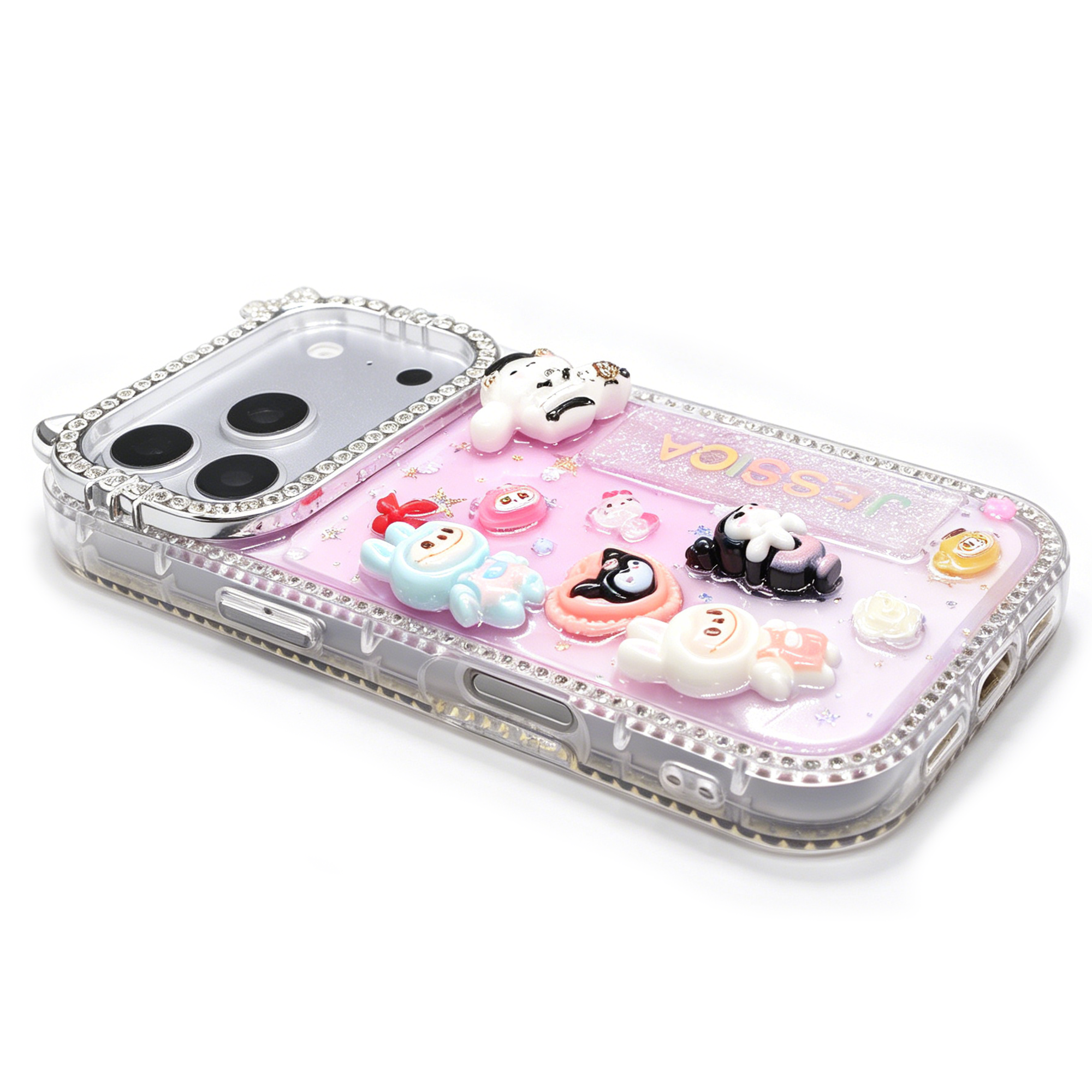 Personalized Name Handmade Rhinestone Diamond Crystal Cover Case for iPhone Series