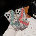 Handmade Rhinestone Phone Case — Sparkling Diamond Heart Crystal Cover for iPhone & Samsung（Rose Garden）