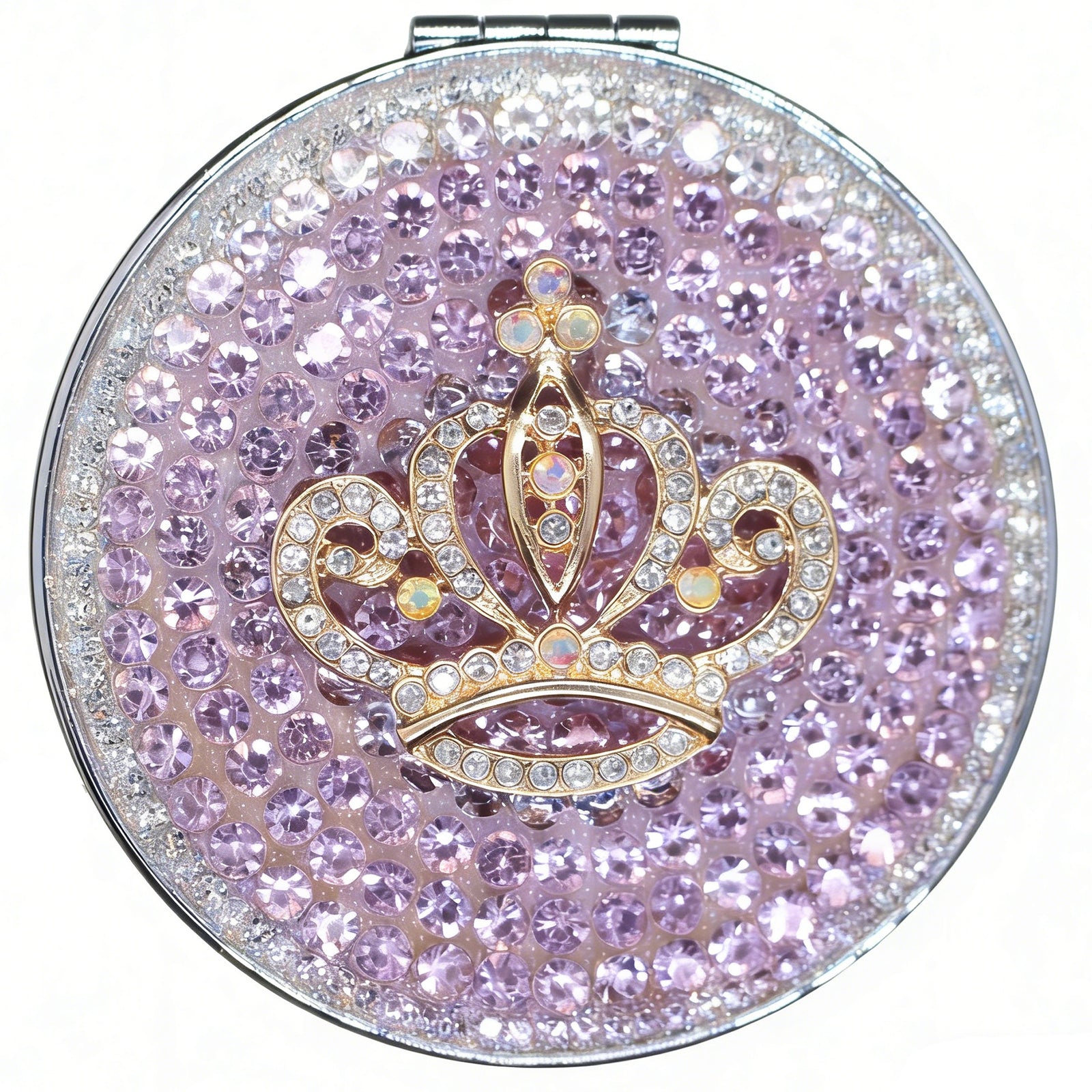 Personalized Monogram Compact Mirror — Double-Sided 1X/2X Magnifying Makeup Mirror