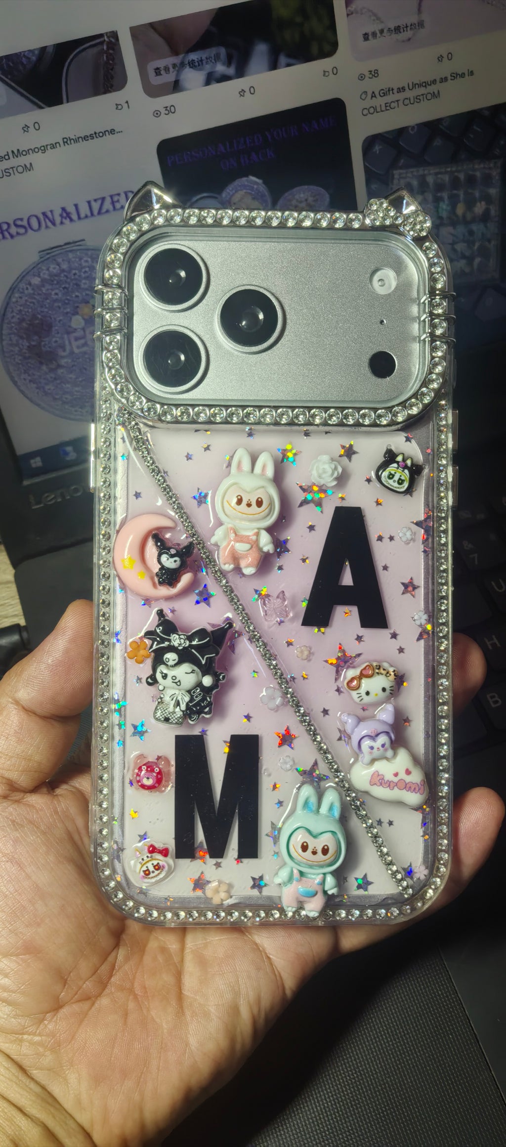Handmade Rhinestone Phone Case — Sparkling Diamond Crystal Cover for iPhone Series