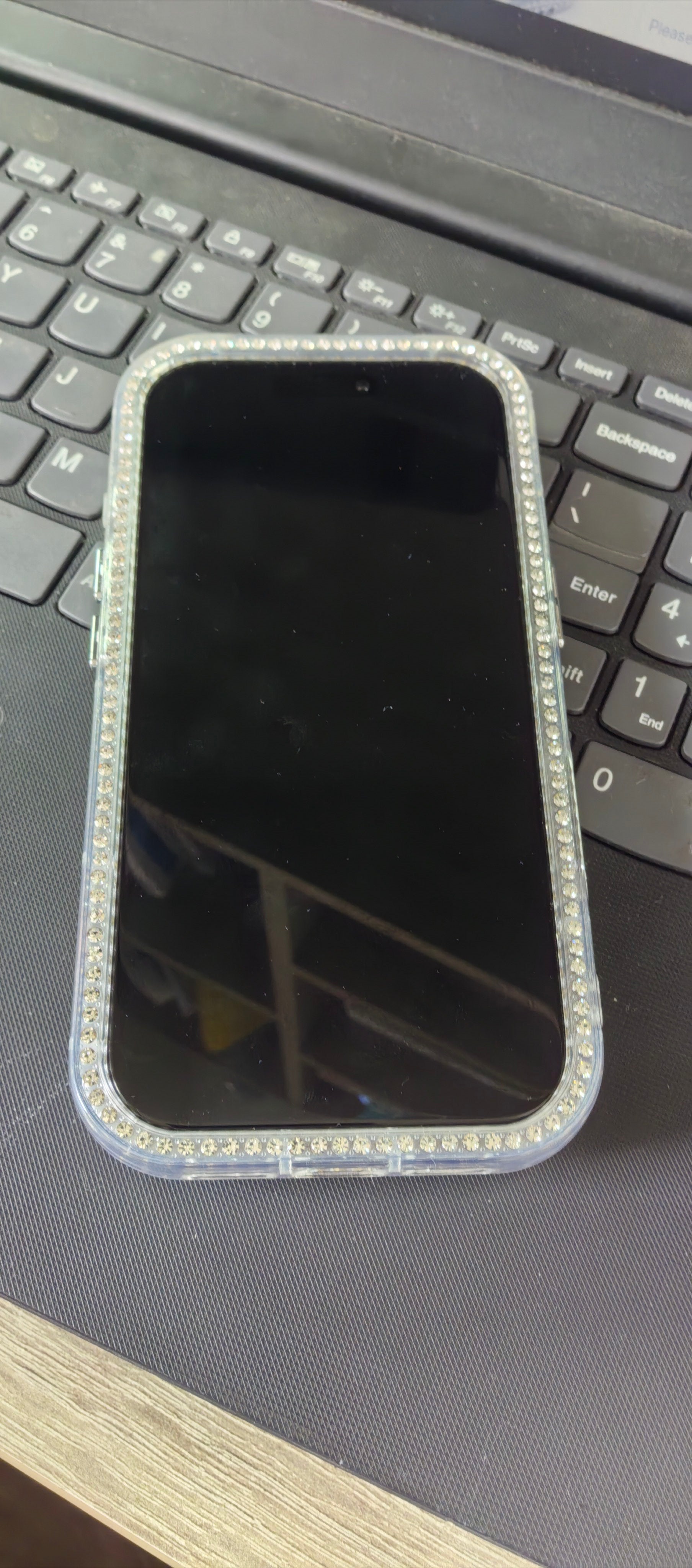 Personalisierte Initialen, handgemachte Strass-Diamant-Kristall-Schutzhülle für iPhone-Serie