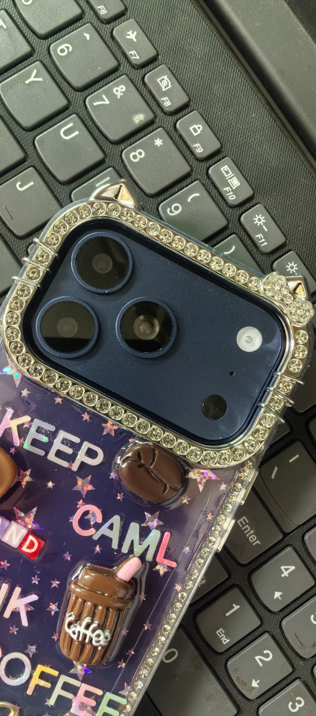 Personalisierte handgemachte Strass-Diamant-Kristall-Schutzhülle für iPhone-Serien