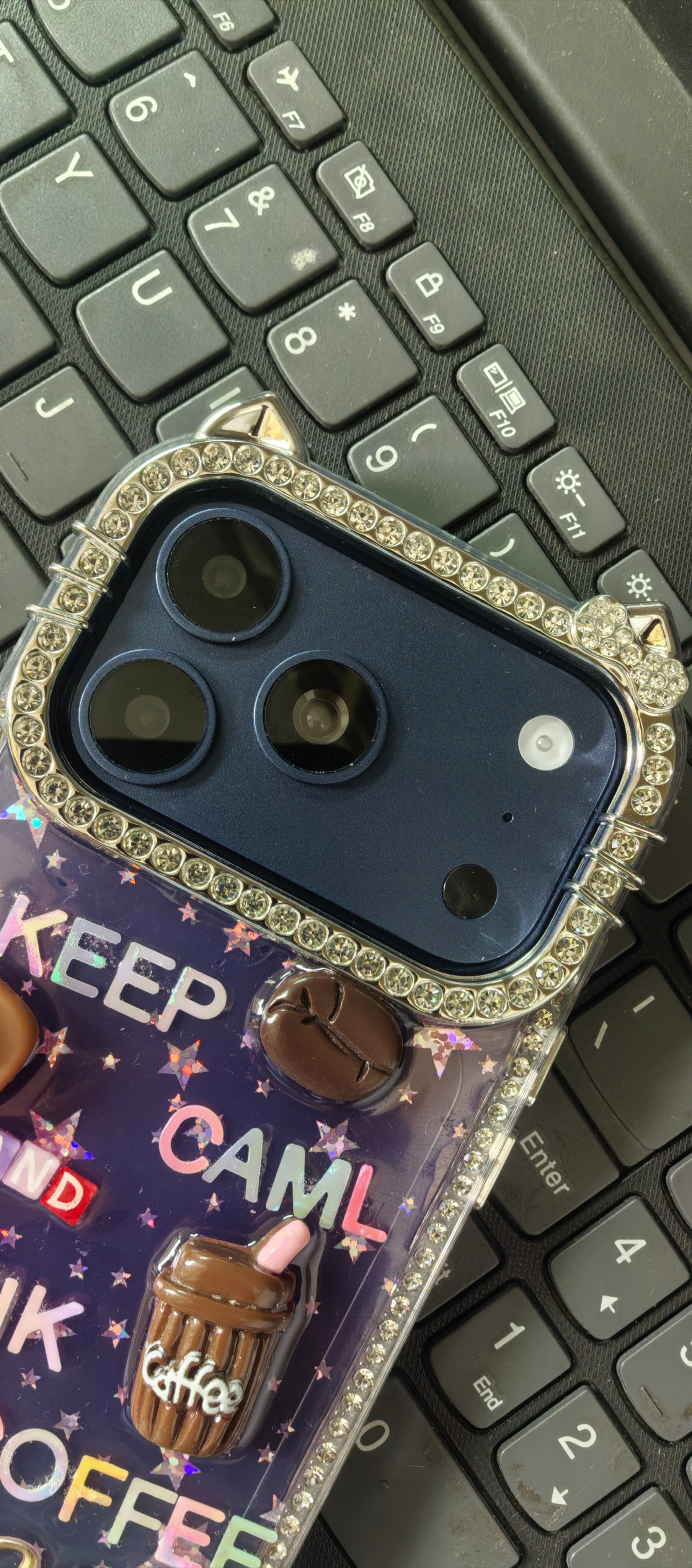 Personalisierte handgemachte Strass-Diamant-Kristall-Schutzhülle für iPhone-Serien