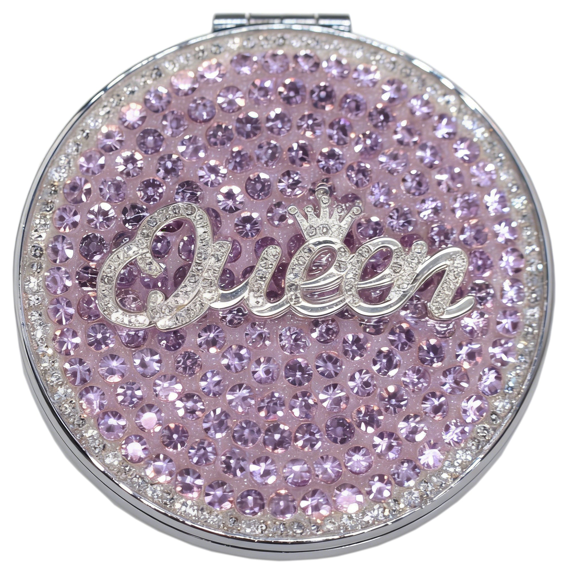 Personalized Monogram Compact Mirror — Double-Sided 1X/2X Magnifying Makeup Mirror