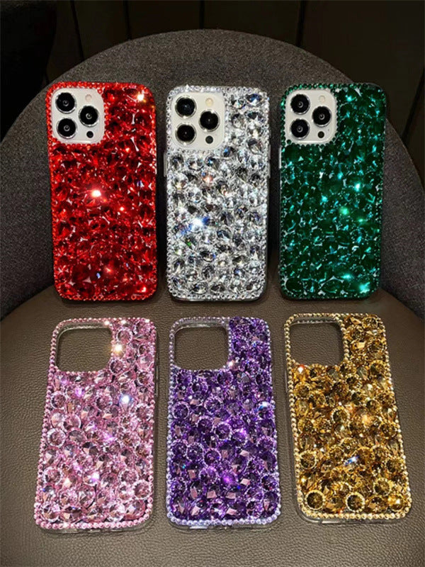 Handmade Rhinestone Phone Case — Sparkling Crystal Cover for iPhone & Samsung