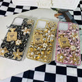 Handmade Rhinestone Phone Case — Sparkling Diamond Heart Crystal Cover for iPhone & Samsung（Perfume Bottle）