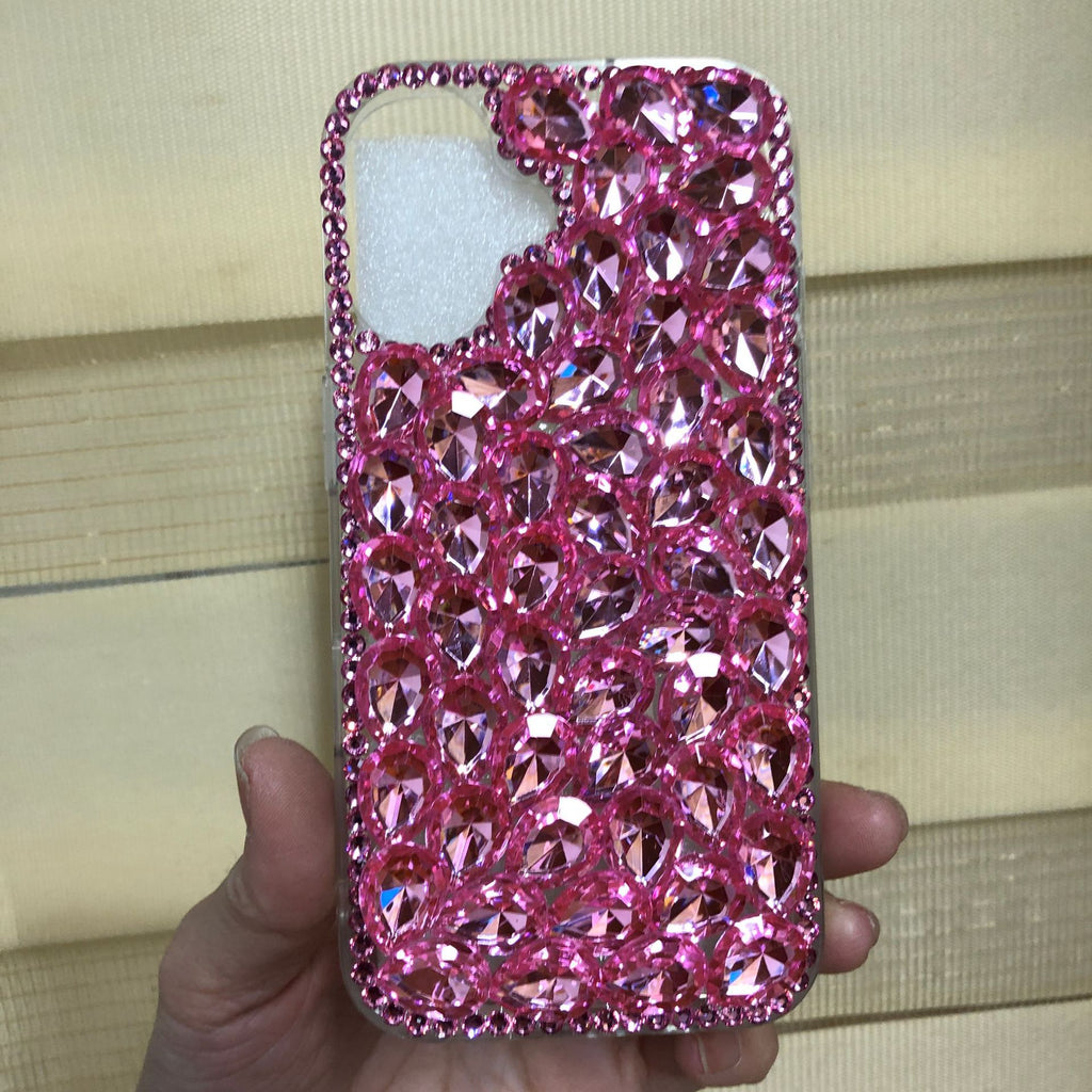Handmade Rhinestone Phone Case — Sparkling Crystal Cover for iPhone & Samsung