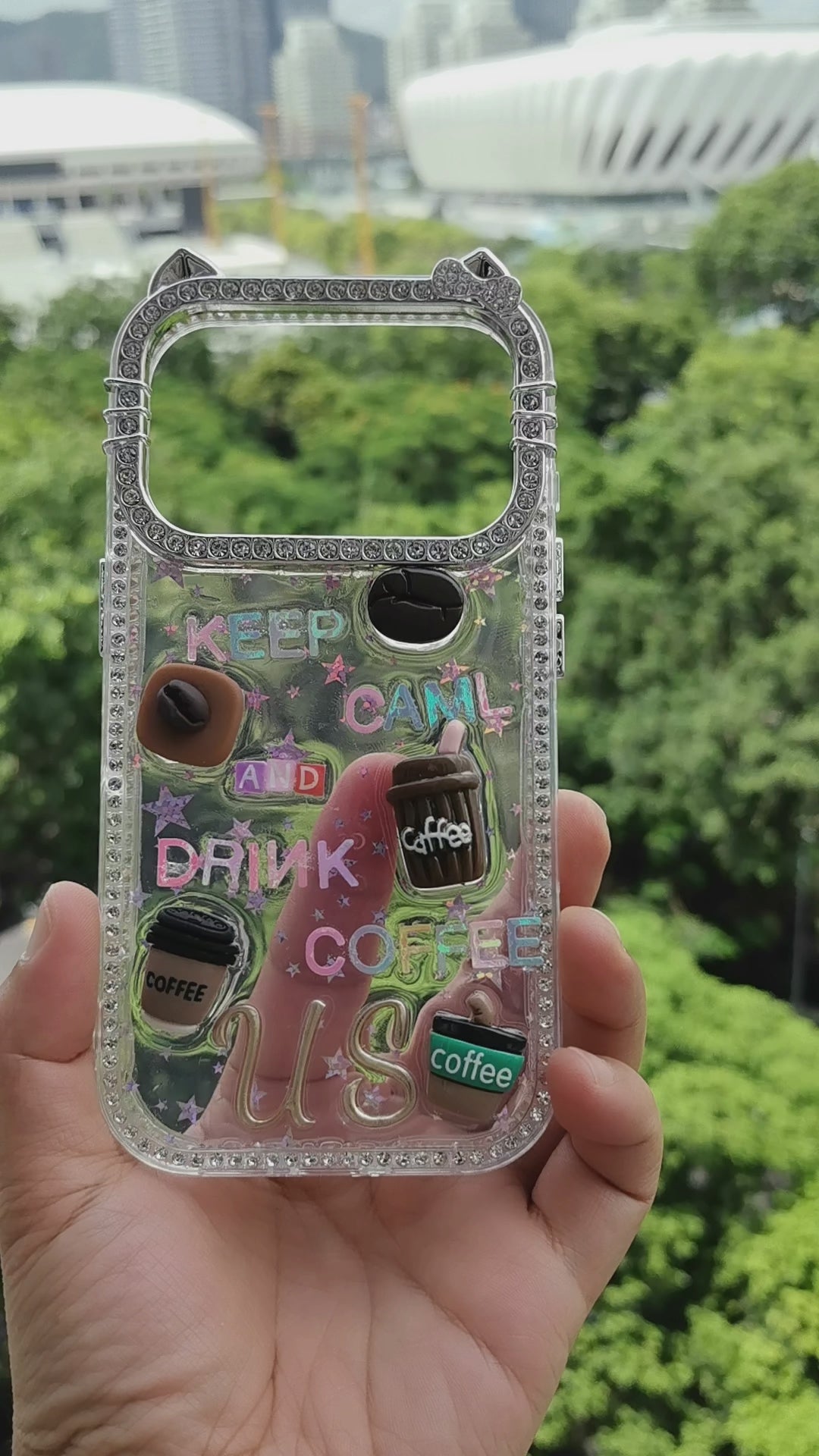Personalisierte handgemachte Strass-Diamant-Kristall-Schutzhülle für iPhone-Serien