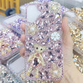 Handmade Rhinestone Phone Case — Sparkling Diamond Bear Crystal Cover for iPhone & Samsung
