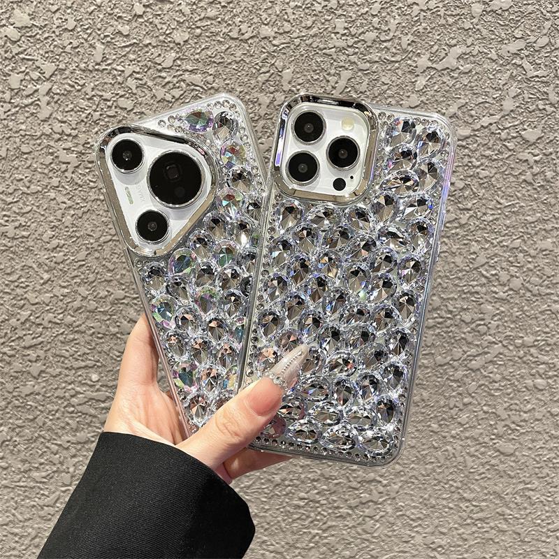 Handmade Rhinestone Phone Case — Sparkling Crystal Cover for iPhone & Samsung